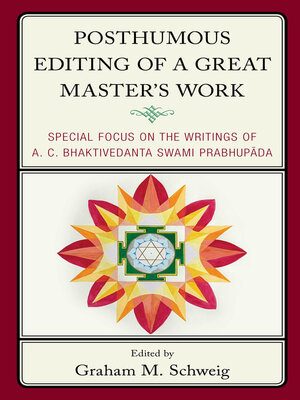 cover image of Posthumous Editing of a Great Master's Work